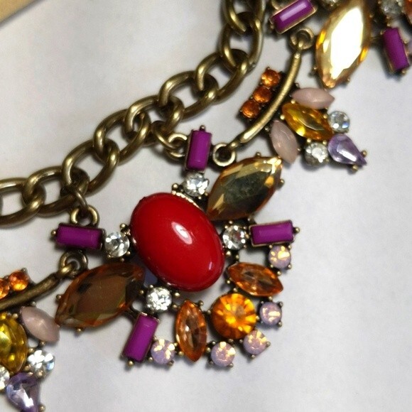 Ruff- skch NWT colorful stone 20" necklace with 0.5" earrings - Picture 3 of 4